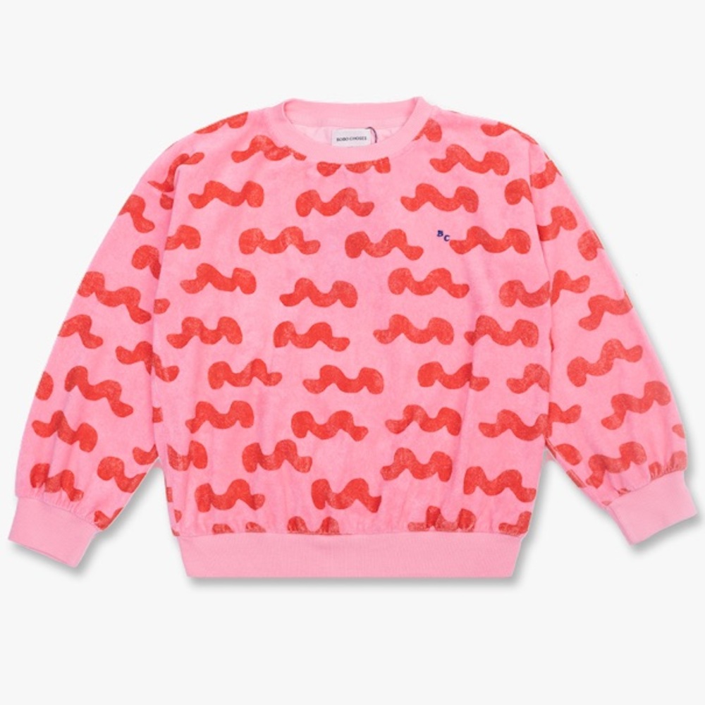 Bobo Choses Waves All Over Terry Sweatshirt